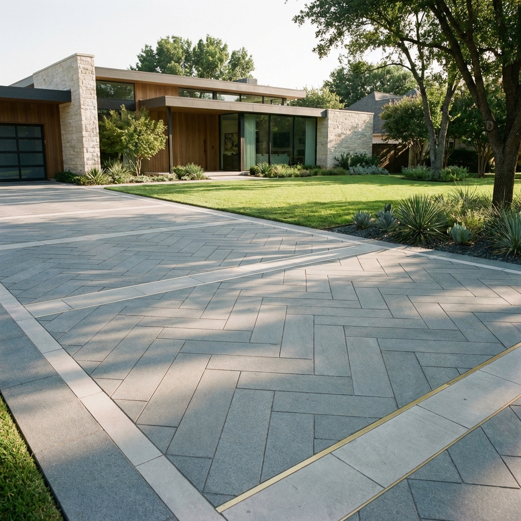 Pflastersteinverlegung